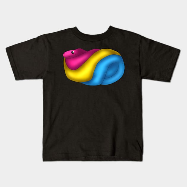 Pan Snake Kids T-Shirt by TheQueerPotato